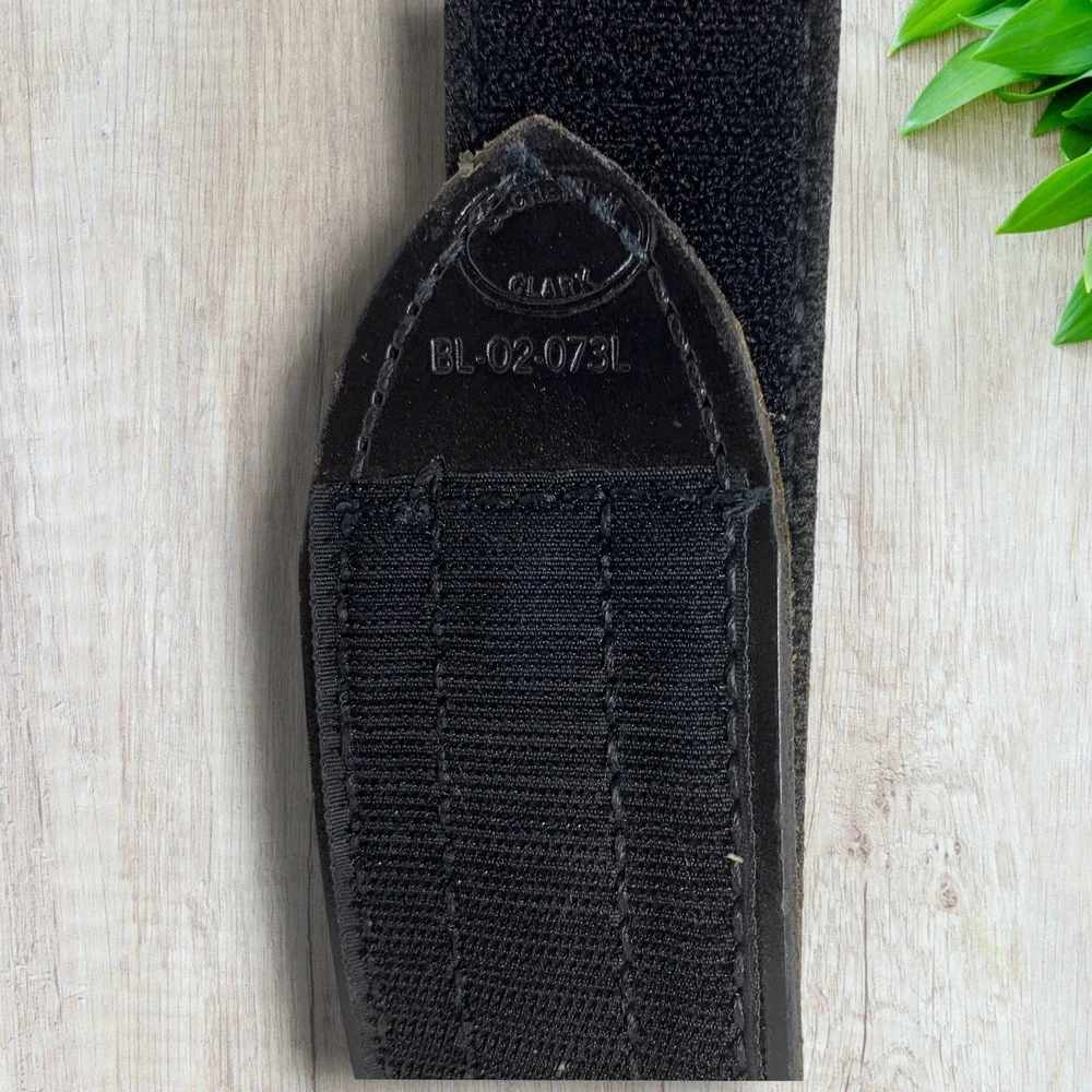 Vintage Bucheimer Clark Black Leather Tactical Buckleless Belt Safariland Gear